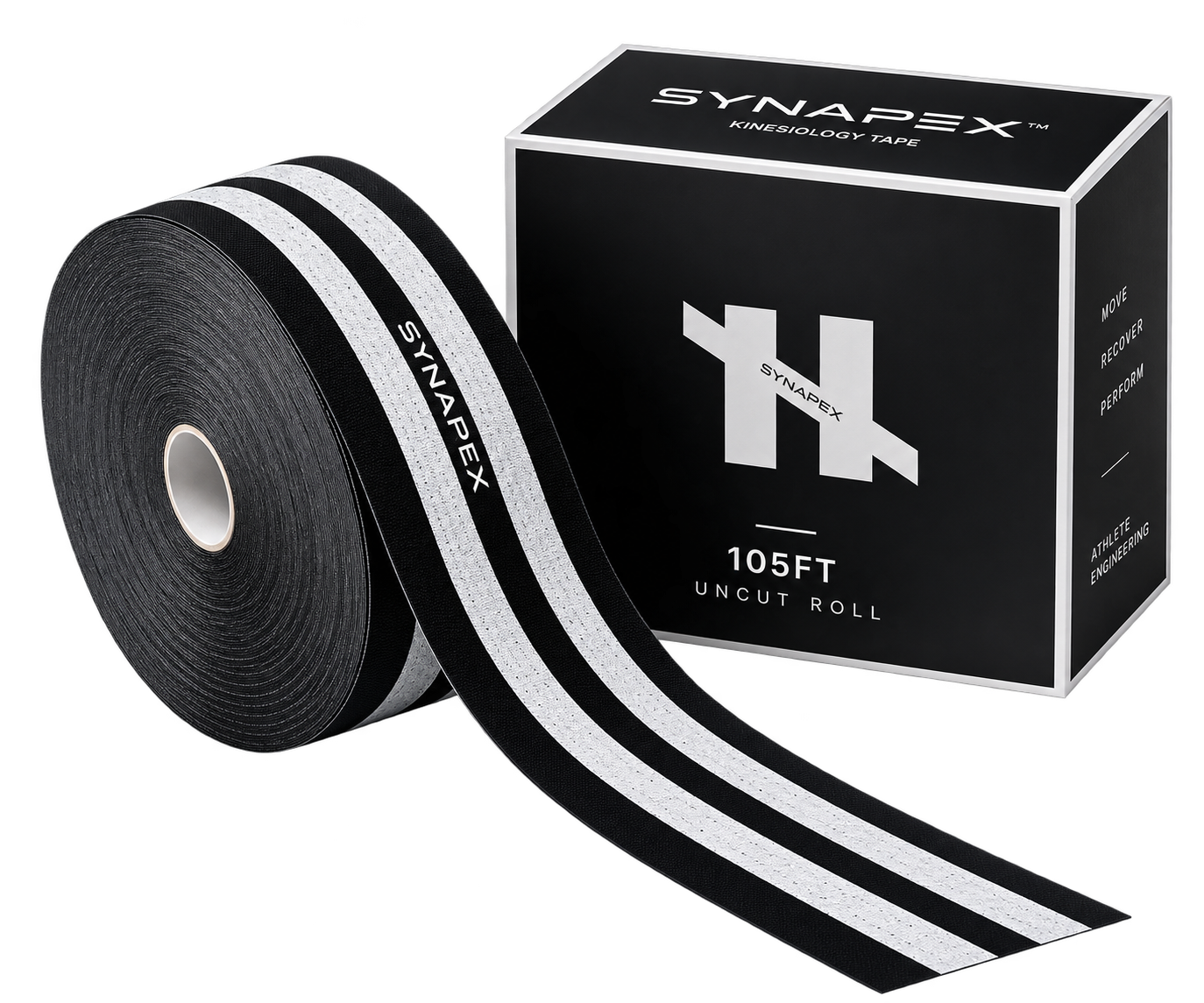 Synapex 105-foot uncut tape roll and box